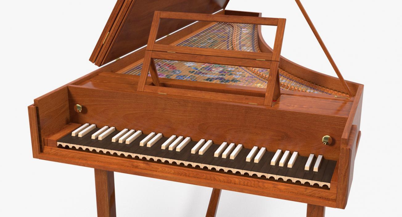 3D model Harpsichord Musical Instrument