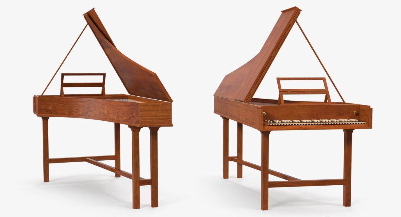 3D model Harpsichord Musical Instrument