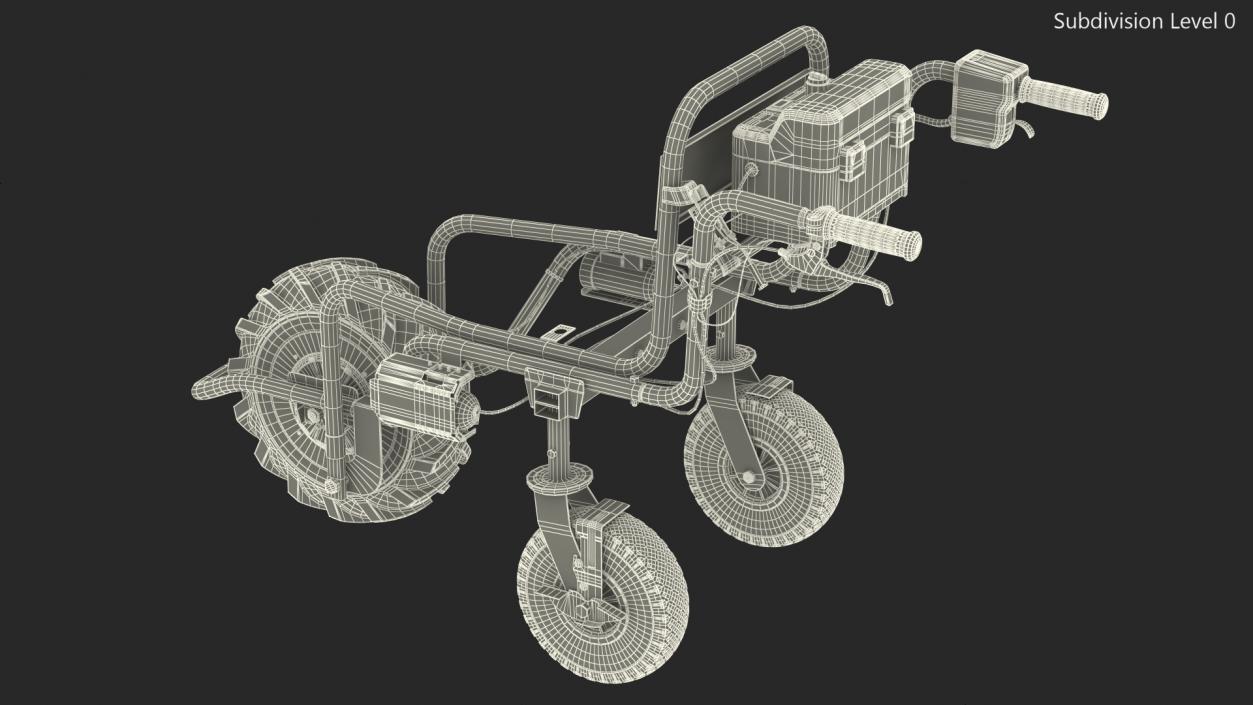 3D Motorized Electric Wheelbarrow Frame