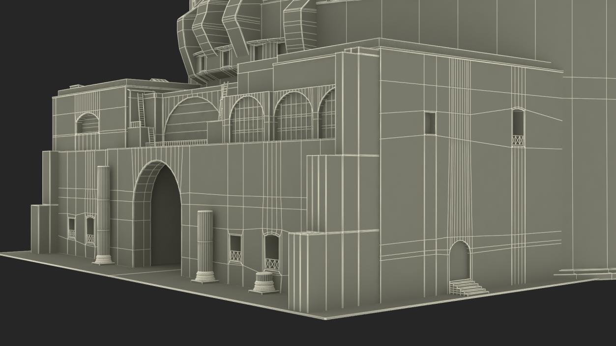 3D Ancient Roman Pantheon Building