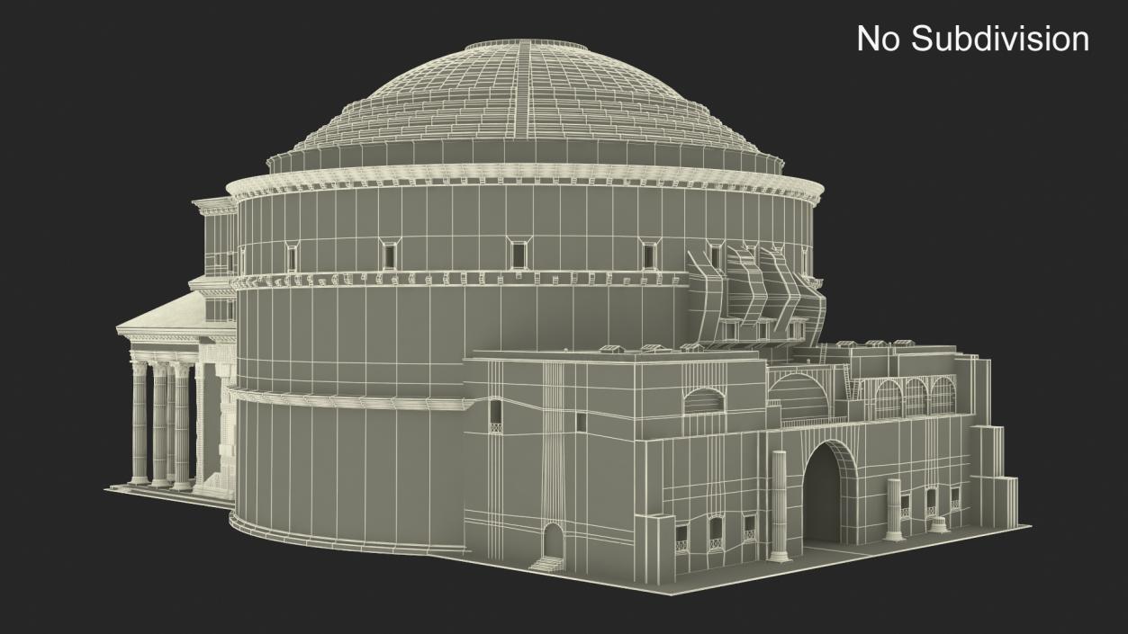 3D Ancient Roman Pantheon Building