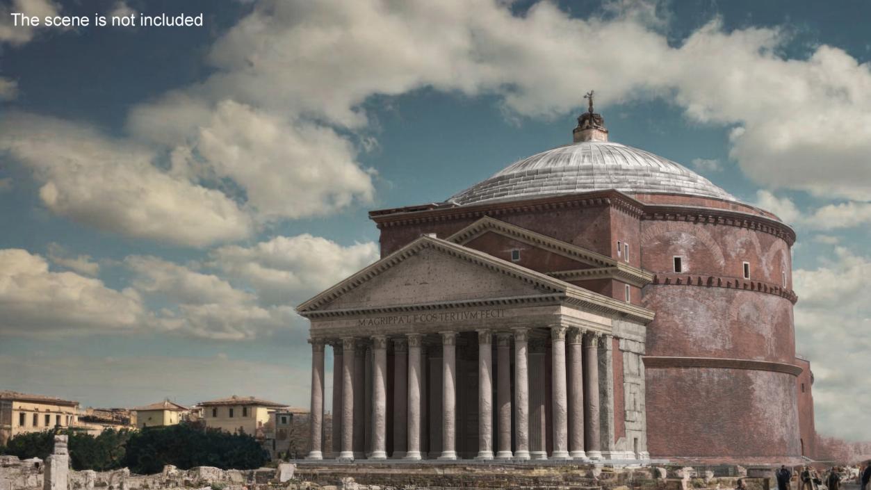 3D Ancient Roman Pantheon Building