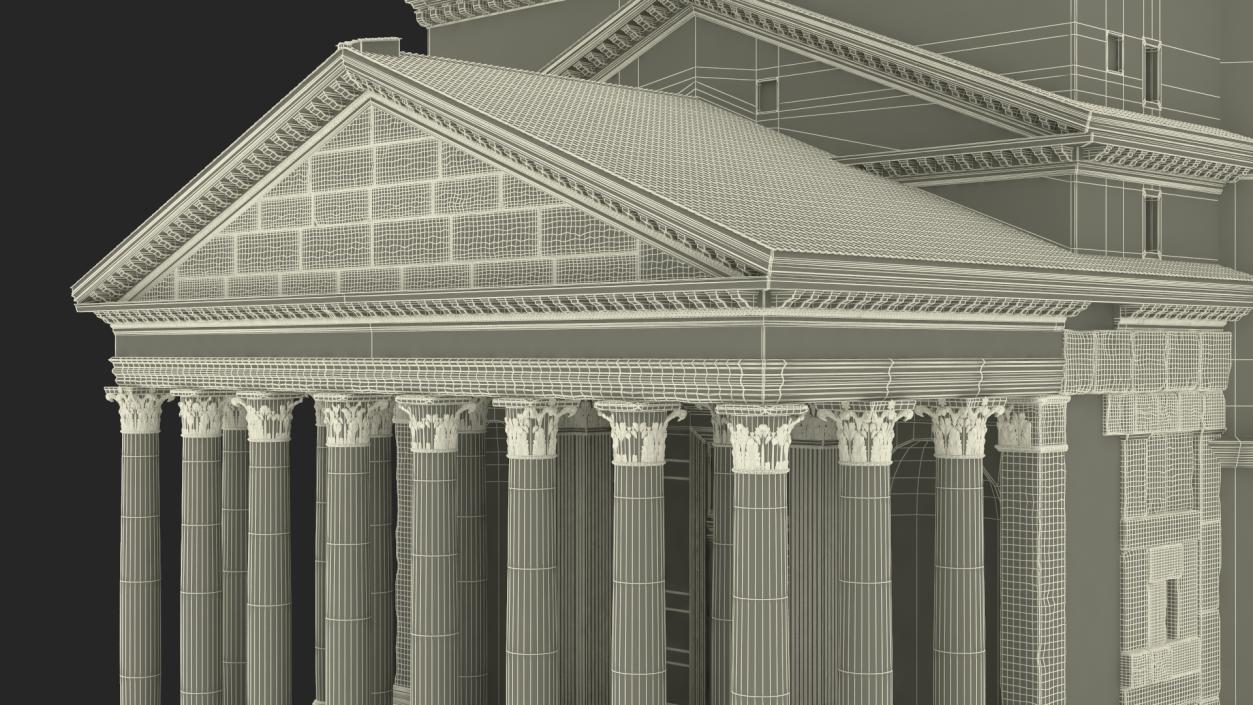 3D Ancient Roman Pantheon Building