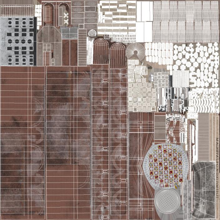 3D Ancient Roman Pantheon Building