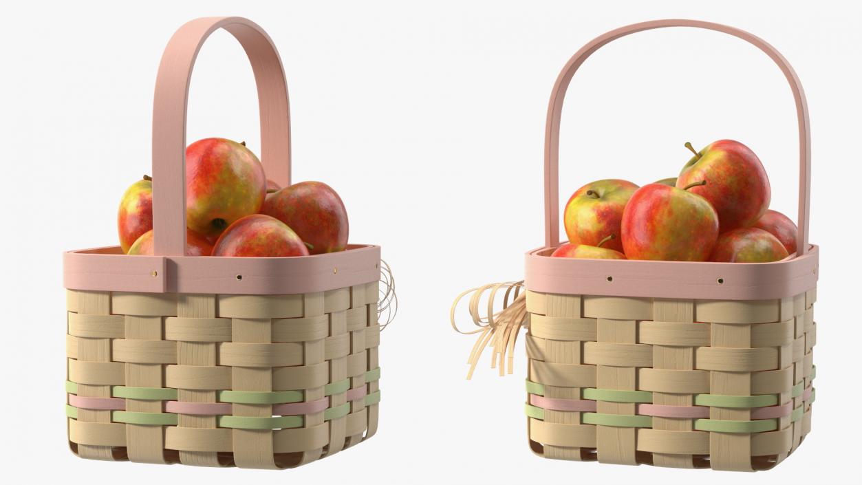 3D model Basket with Apples 2