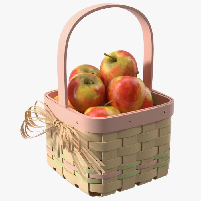 3D model Basket with Apples 2