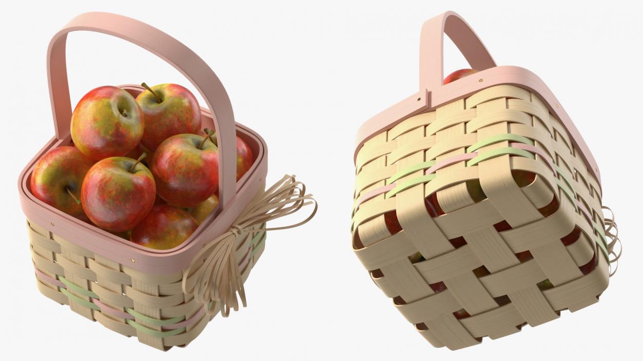 3D model Basket with Apples 2