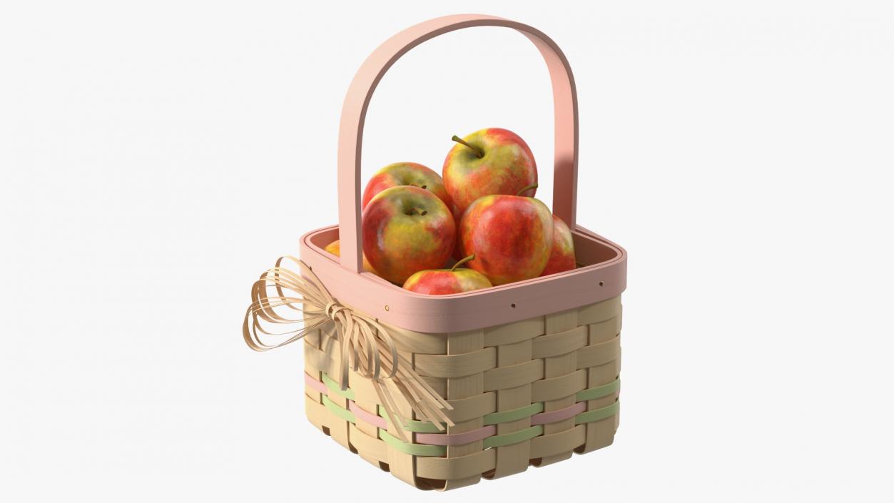 3D model Basket with Apples 2