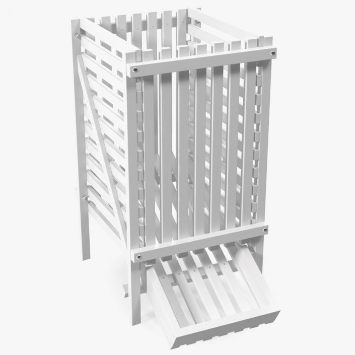 Wooden Vegetable Rack White 3D