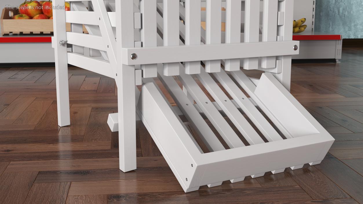 Wooden Vegetable Rack White 3D