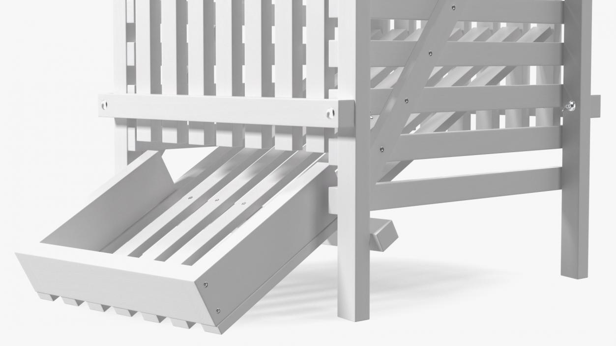 Wooden Vegetable Rack White 3D