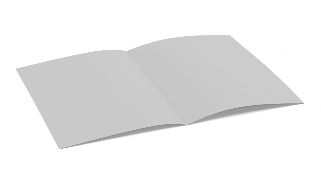 White Paper Sheet Folded 3D model