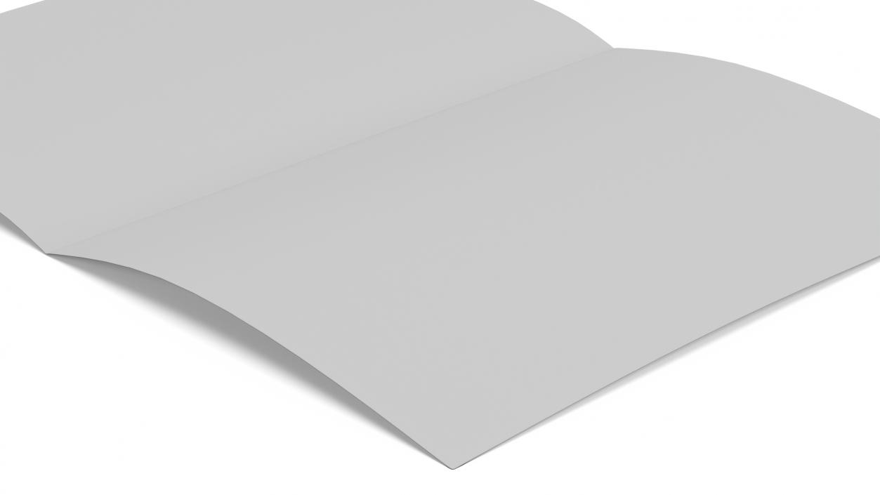 White Paper Sheet Folded 3D model