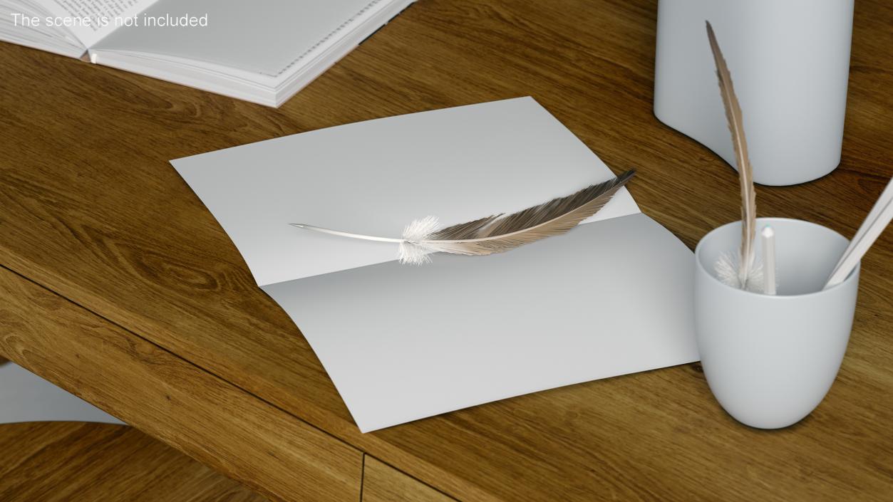 White Paper Sheet Folded 3D model