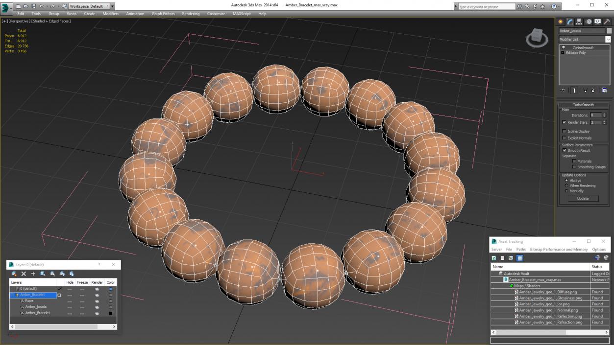 Amber Bracelet 3D model