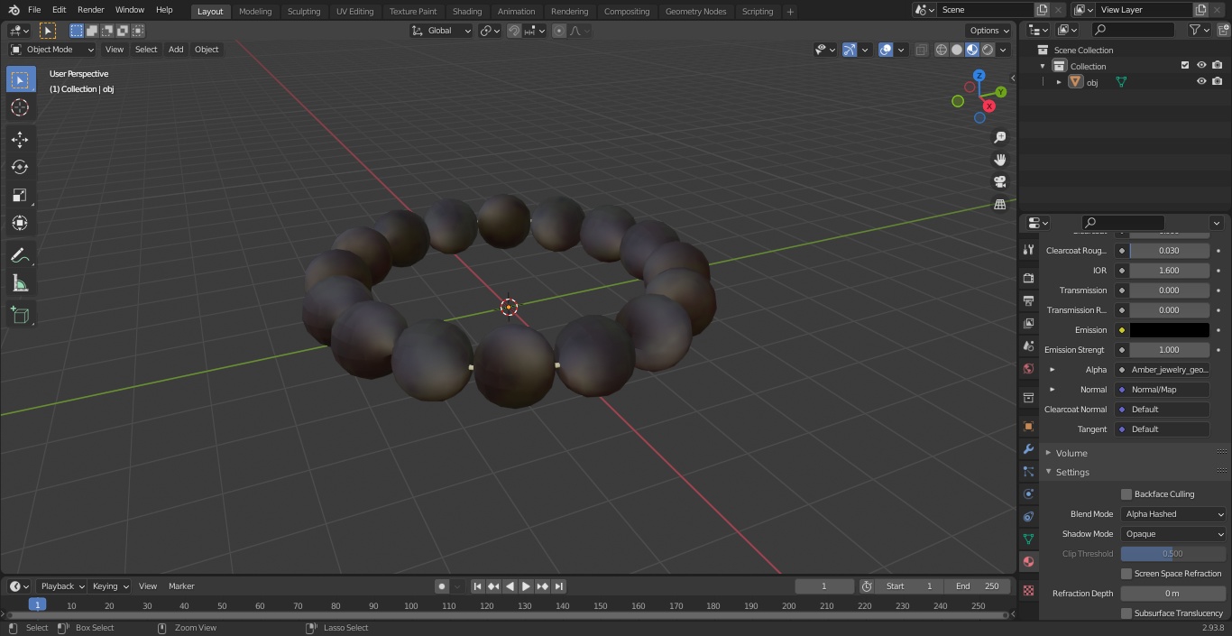 Amber Bracelet 3D model