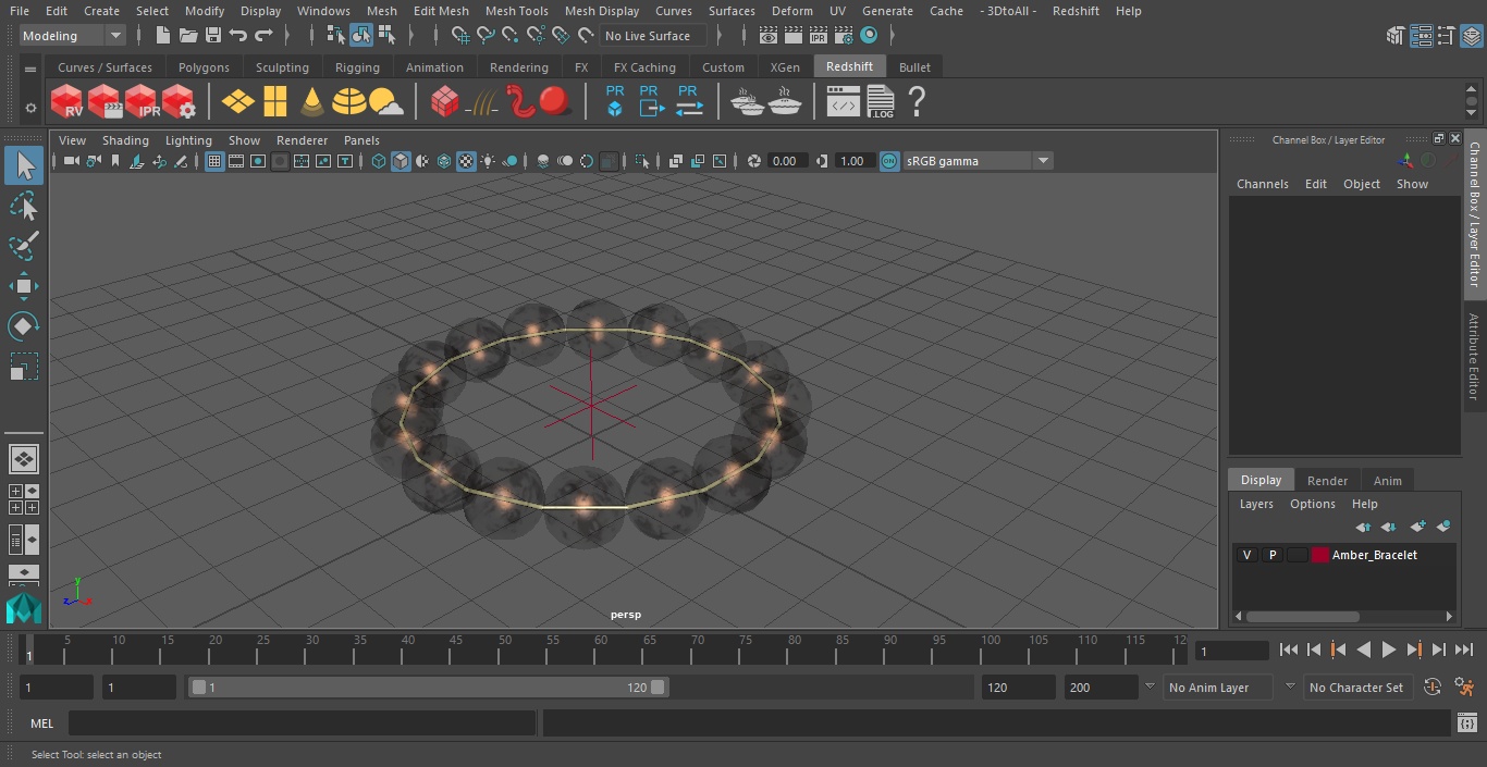 Amber Bracelet 3D model