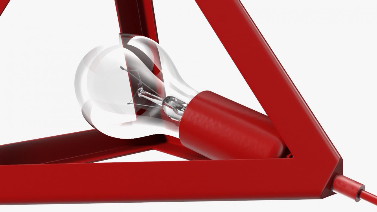 Hanging Light Triangle Shape Red 3D