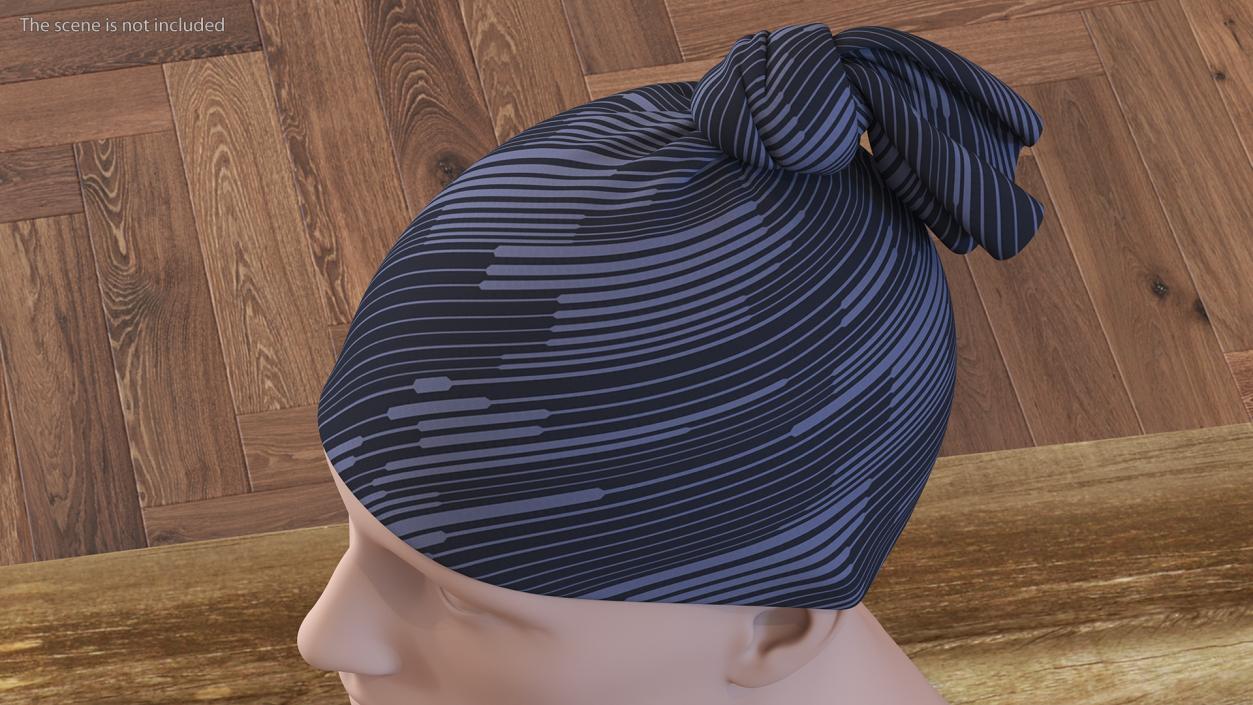 3D model Neck Gaiter Worn on Head Black