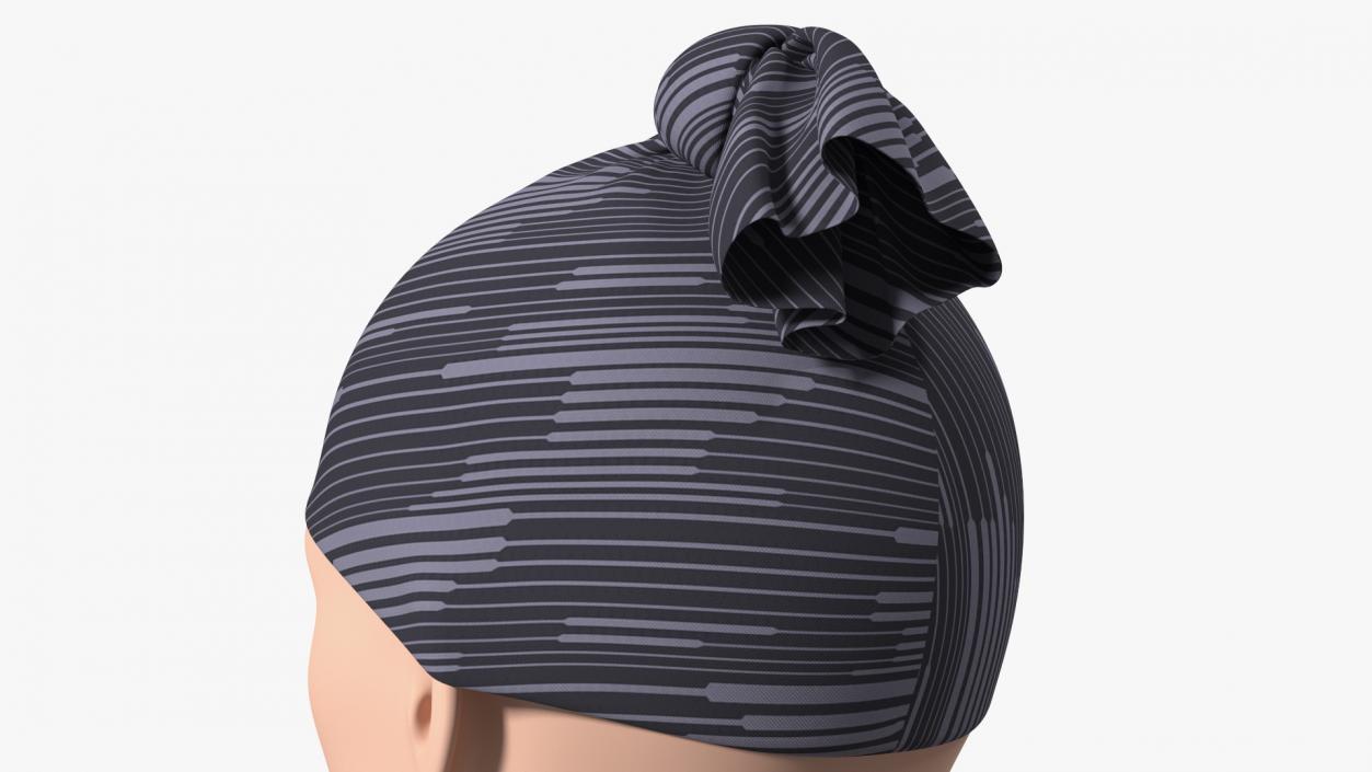 3D model Neck Gaiter Worn on Head Black