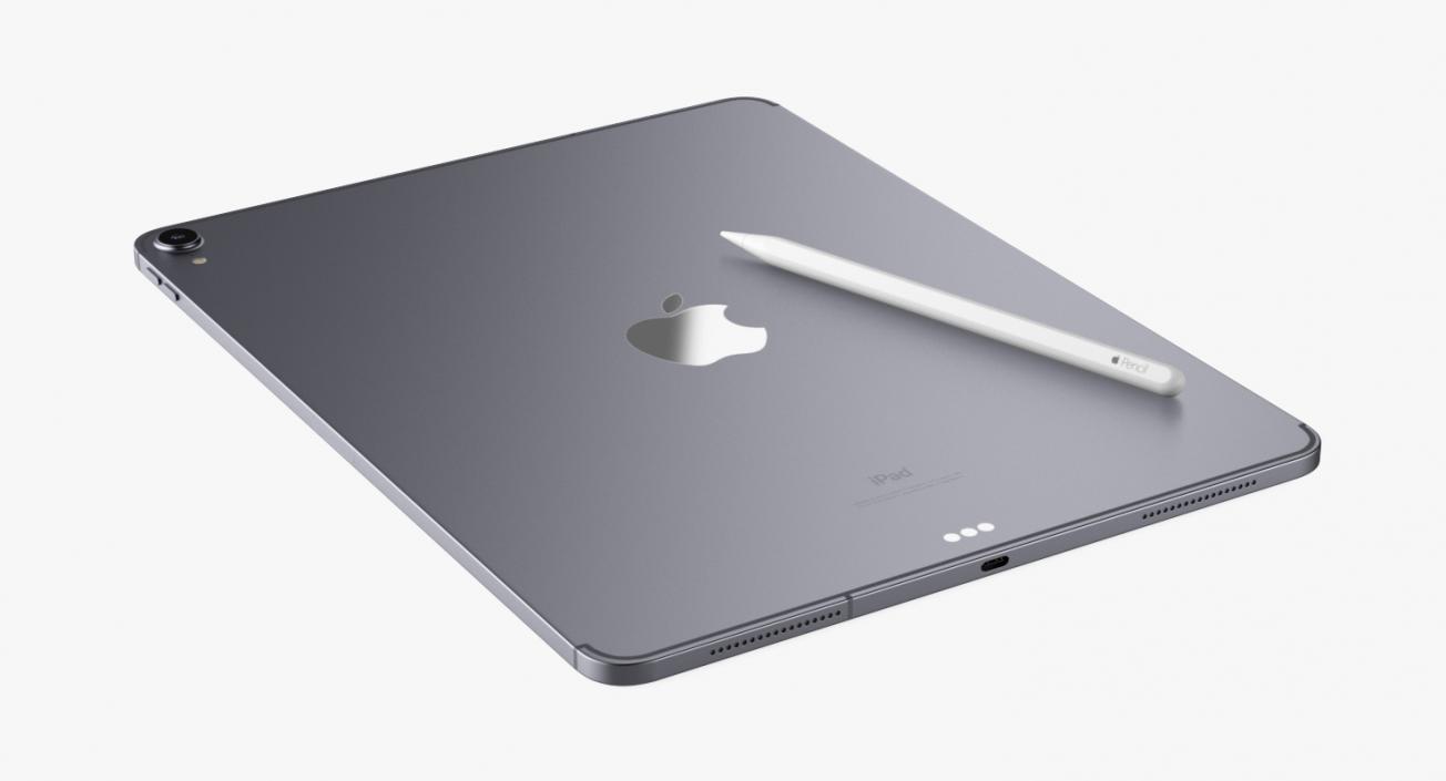 3D Apple iPad Pro with Pencil