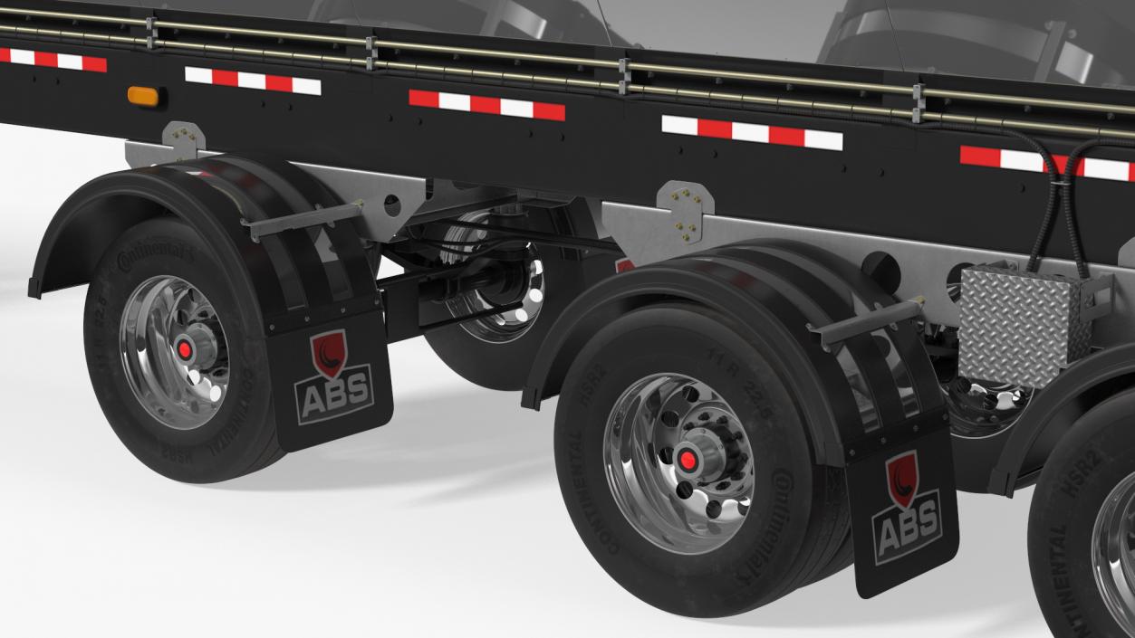 3D model Truck Mack CHU613 With Trailer ABS LRC Rigged