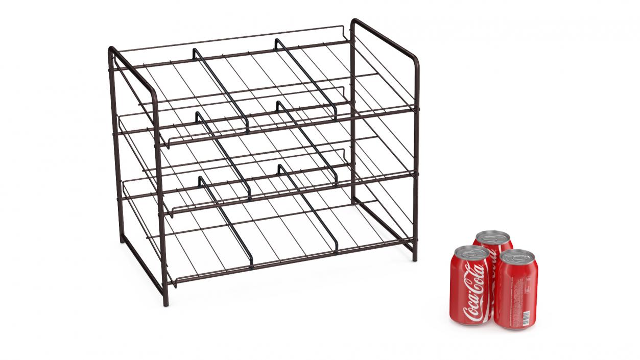 3D Beverage Dispenser with Cola Cans model