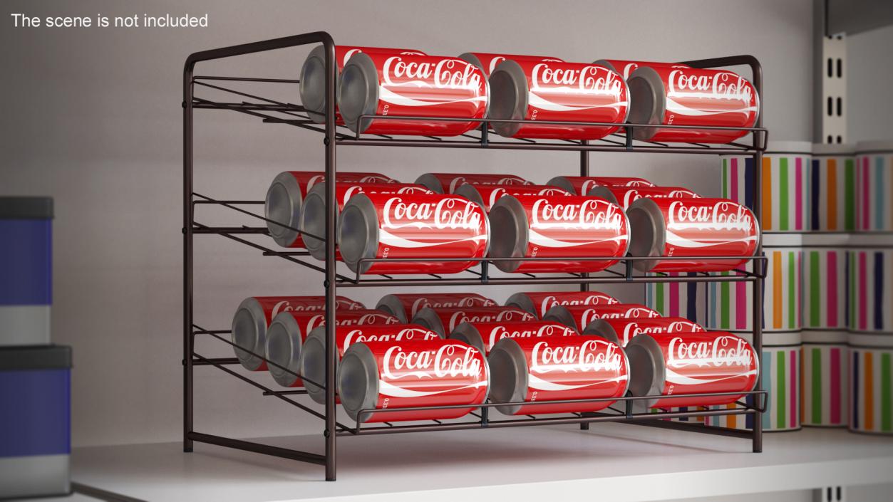 3D Beverage Dispenser with Cola Cans model