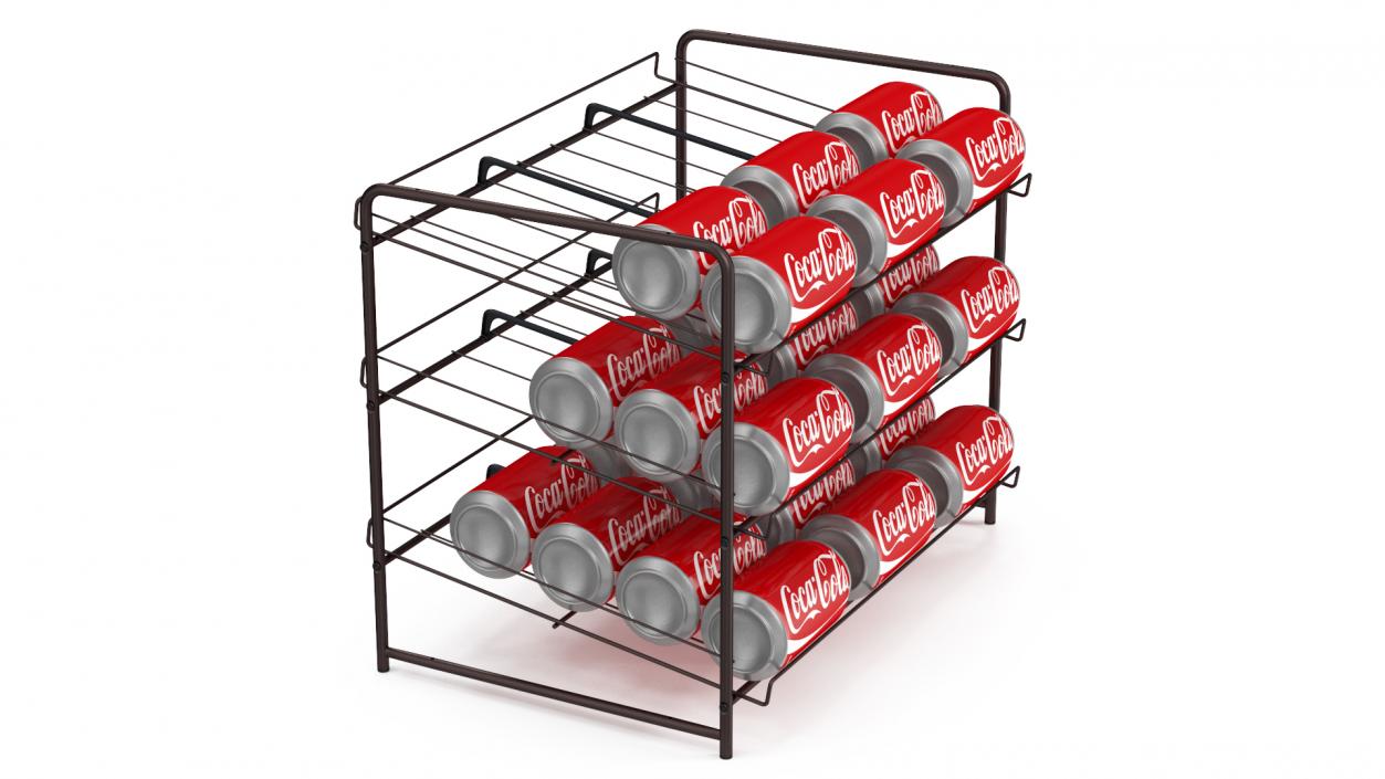 3D Beverage Dispenser with Cola Cans model