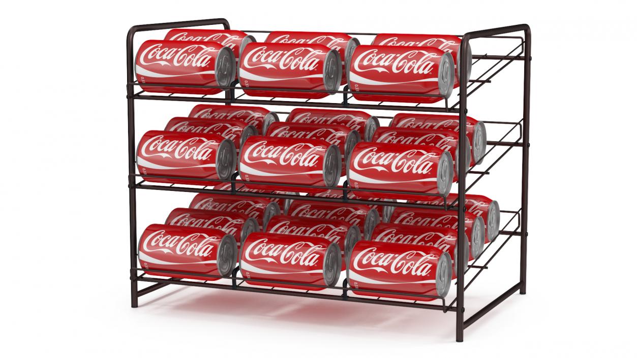 3D Beverage Dispenser with Cola Cans model