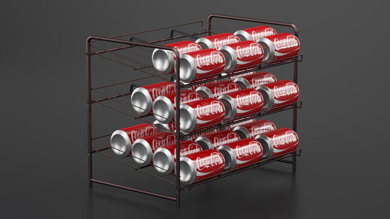 3D Beverage Dispenser with Cola Cans model