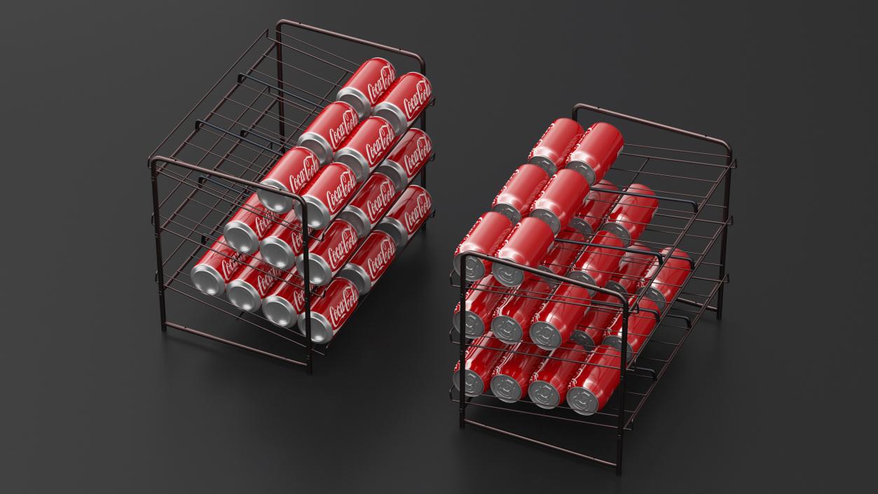 3D Beverage Dispenser with Cola Cans model