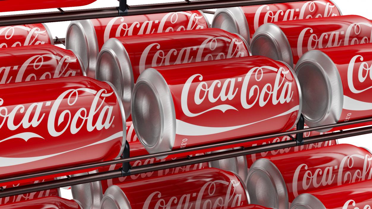 3D Beverage Dispenser with Cola Cans model