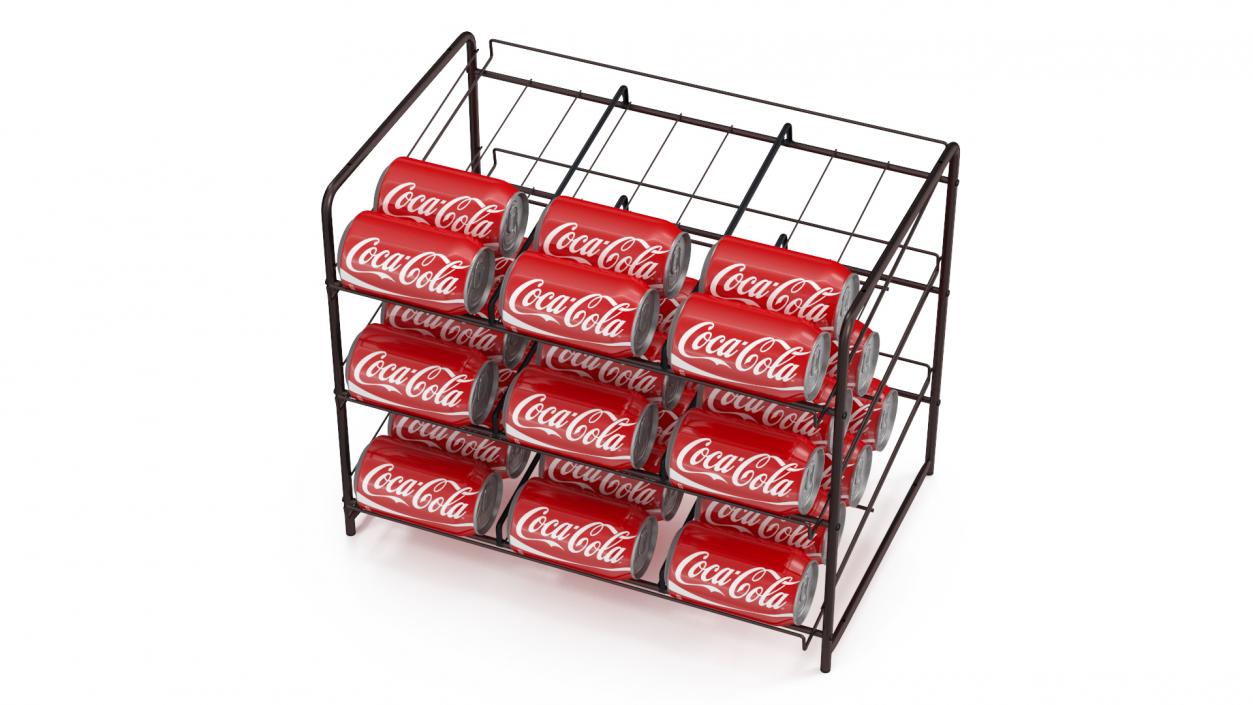 3D Beverage Dispenser with Cola Cans model