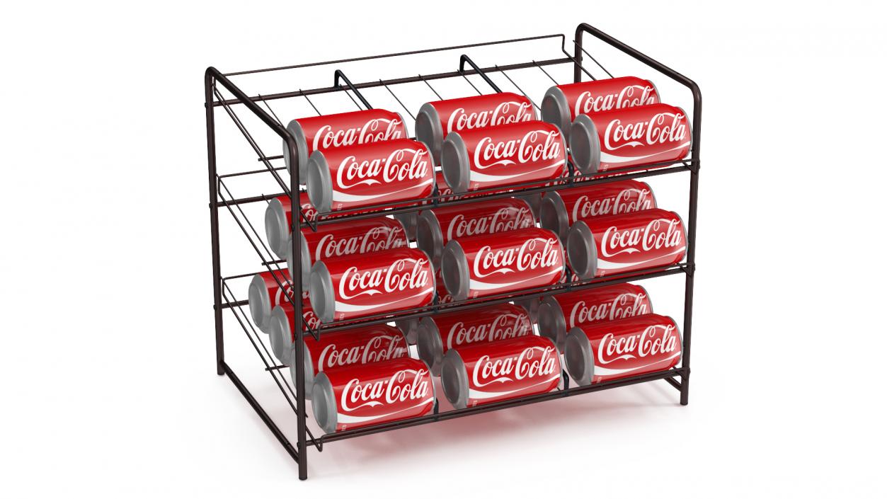 3D Beverage Dispenser with Cola Cans model