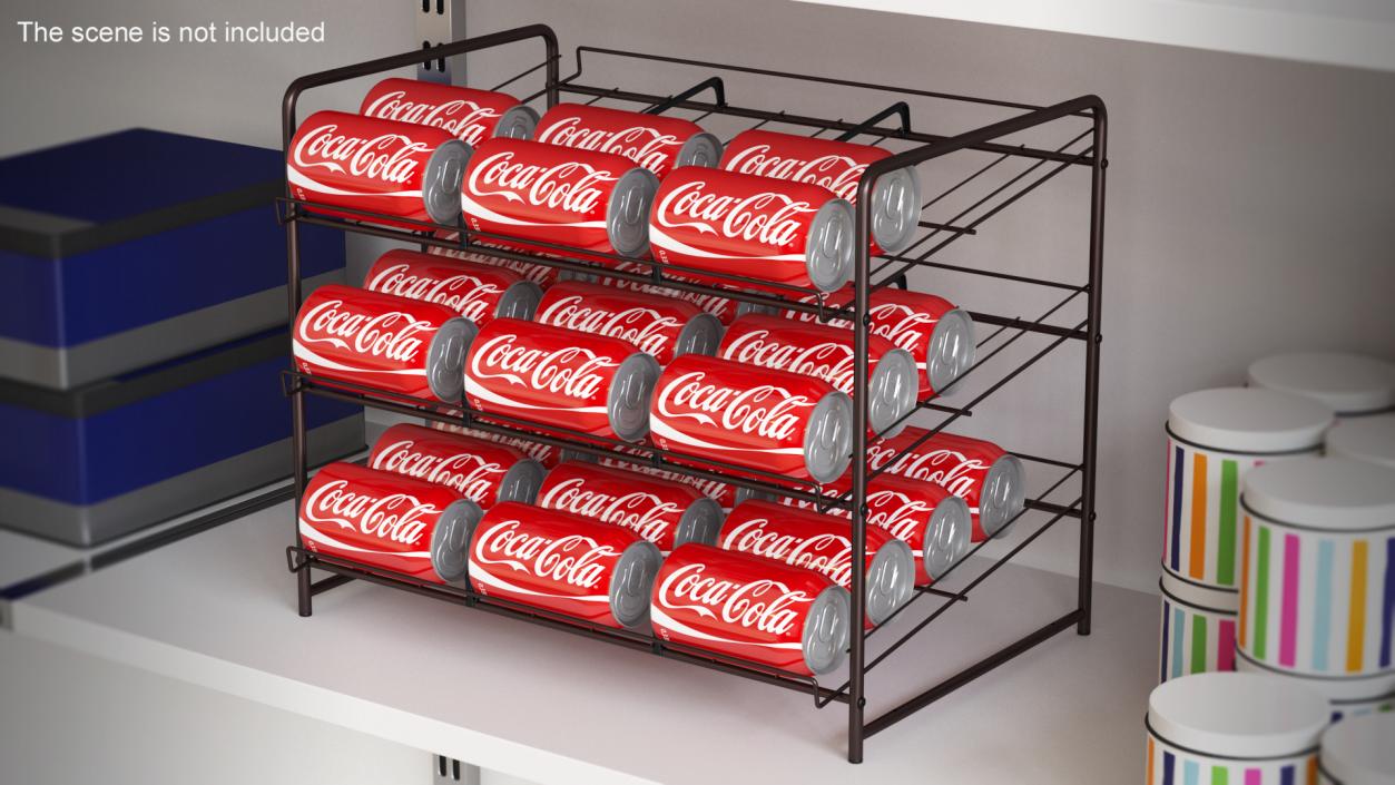 3D Beverage Dispenser with Cola Cans model