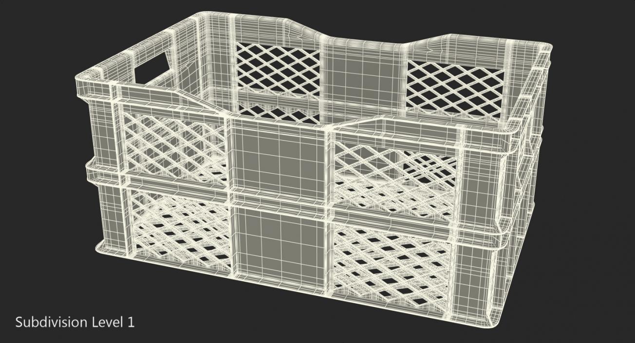 Large Plastic Crate 3D model