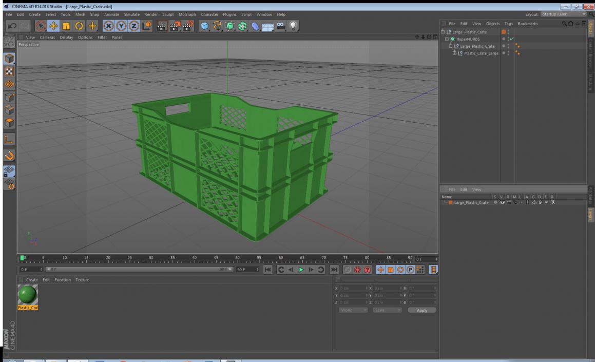 Large Plastic Crate 3D model