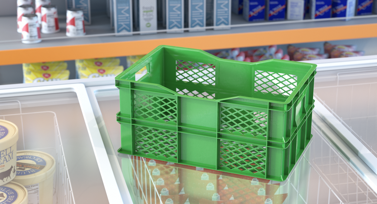 Large Plastic Crate 3D model