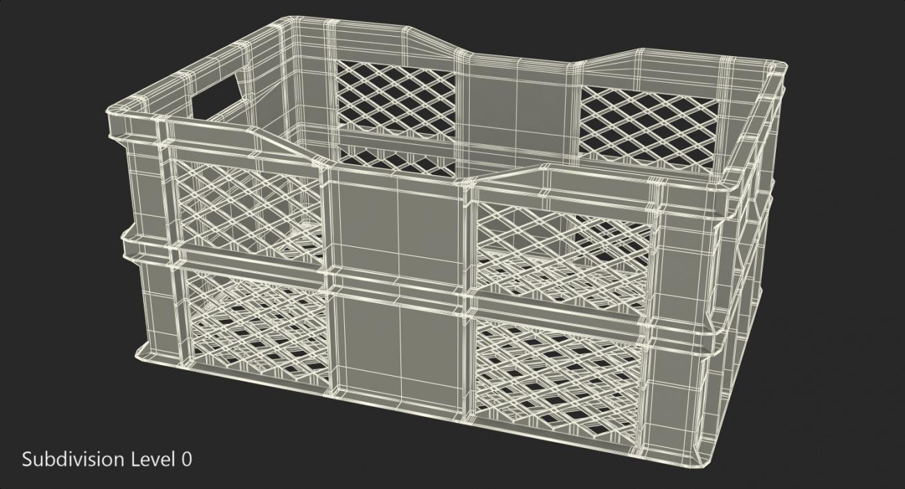 Large Plastic Crate 3D model