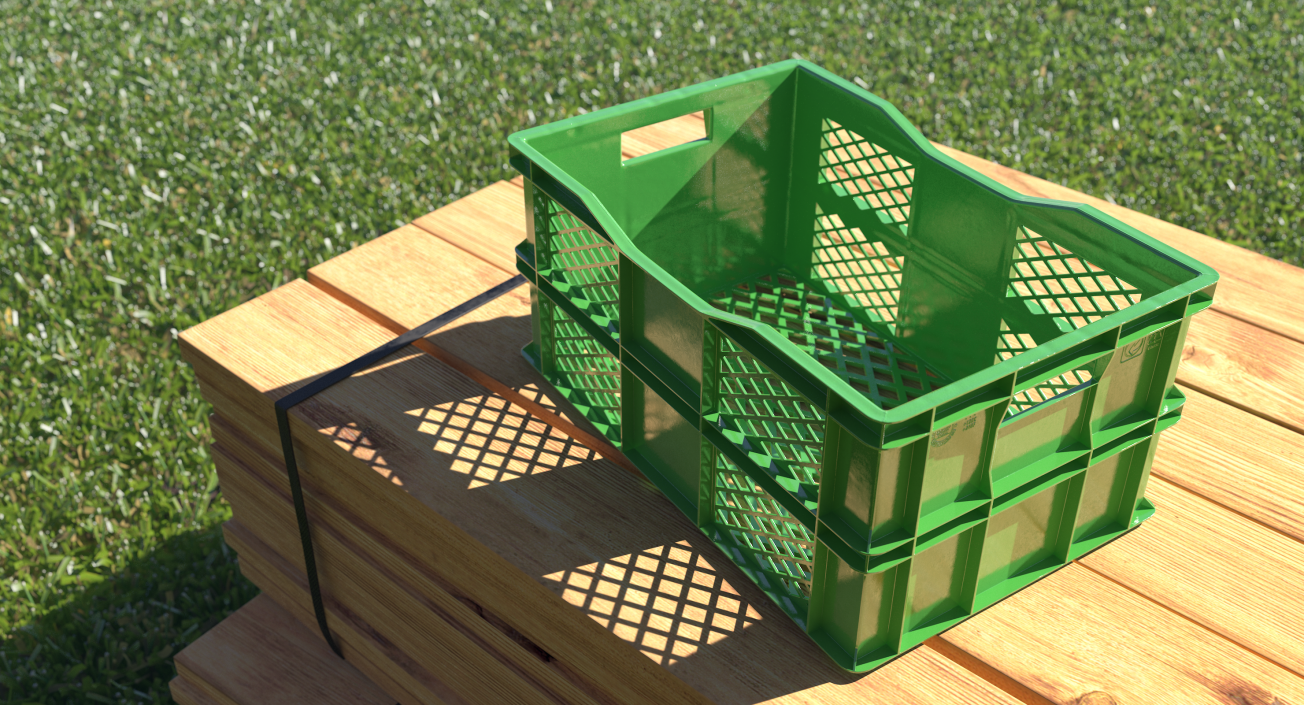 Large Plastic Crate 3D model