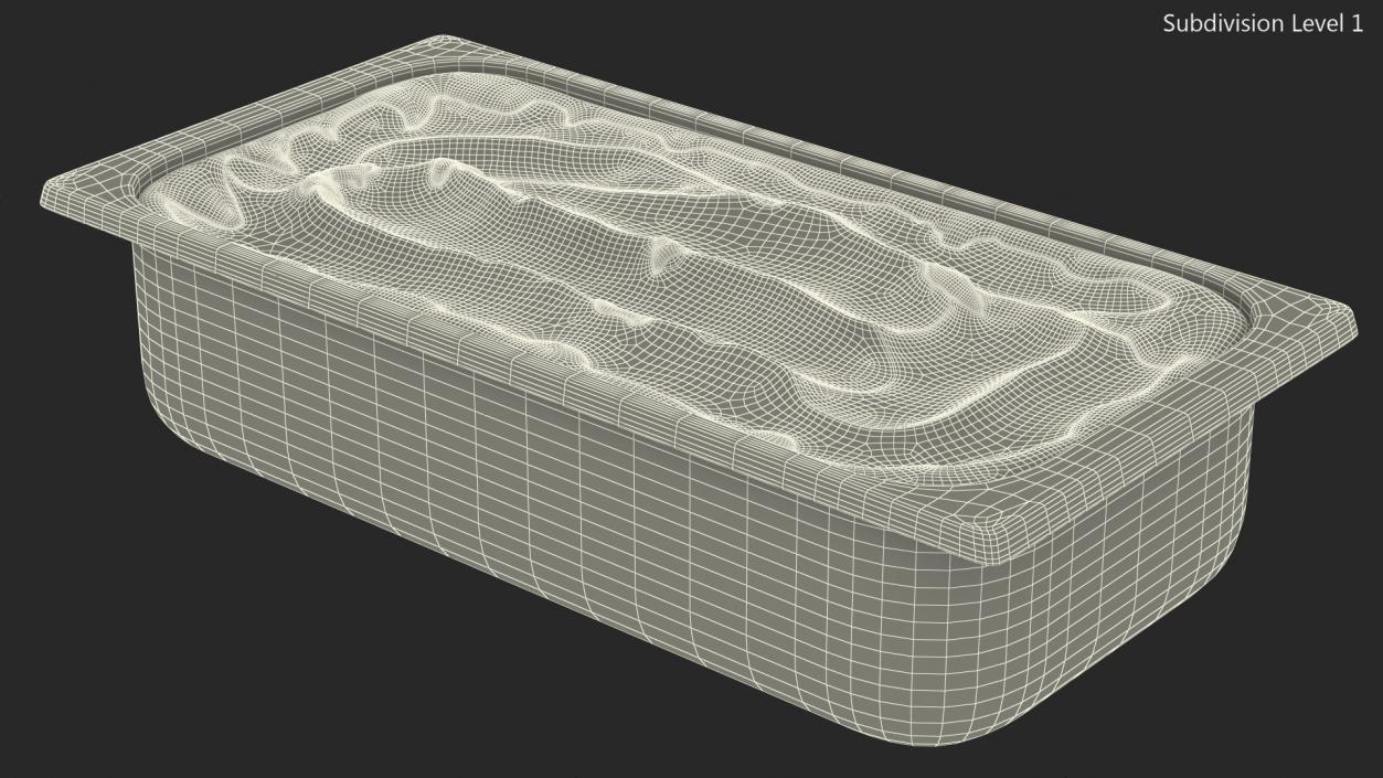 3D model White Ice Cream Tray