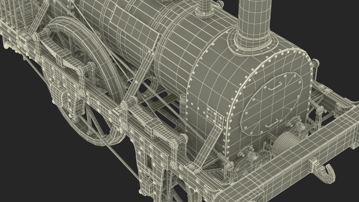 Locomotive  Planet by Robert Stephenson 1830 3D model