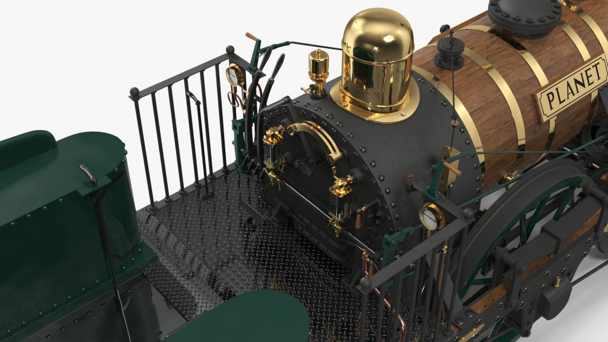 Locomotive  Planet by Robert Stephenson 1830 3D model