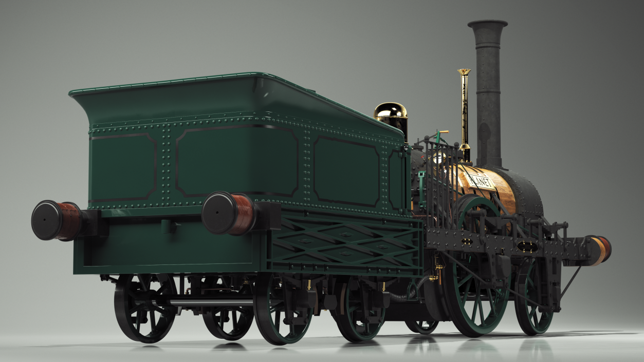 Locomotive  Planet by Robert Stephenson 1830 3D model