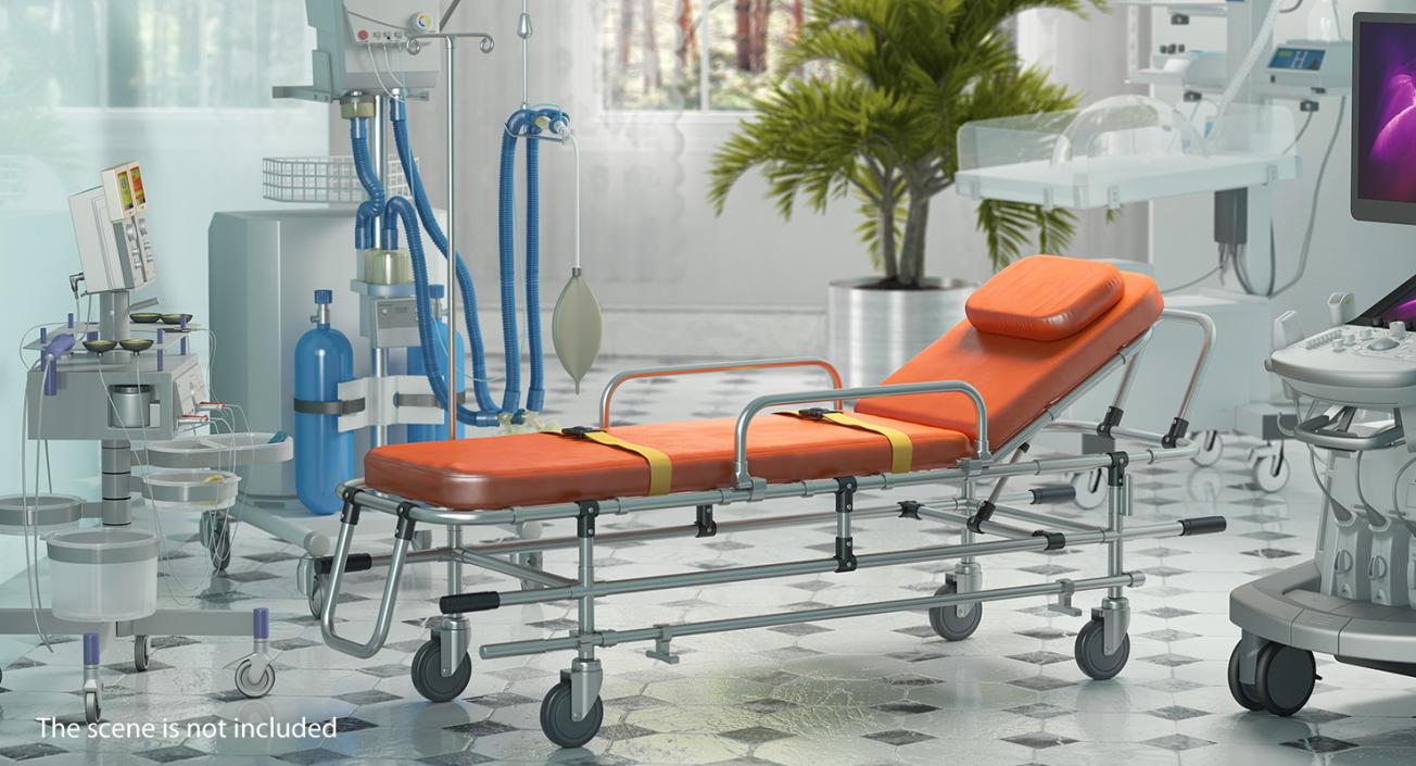 Ambulance Stretcher Trolley 3D