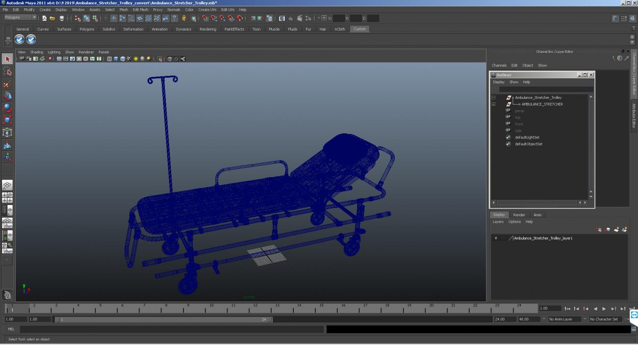 Ambulance Stretcher Trolley 3D