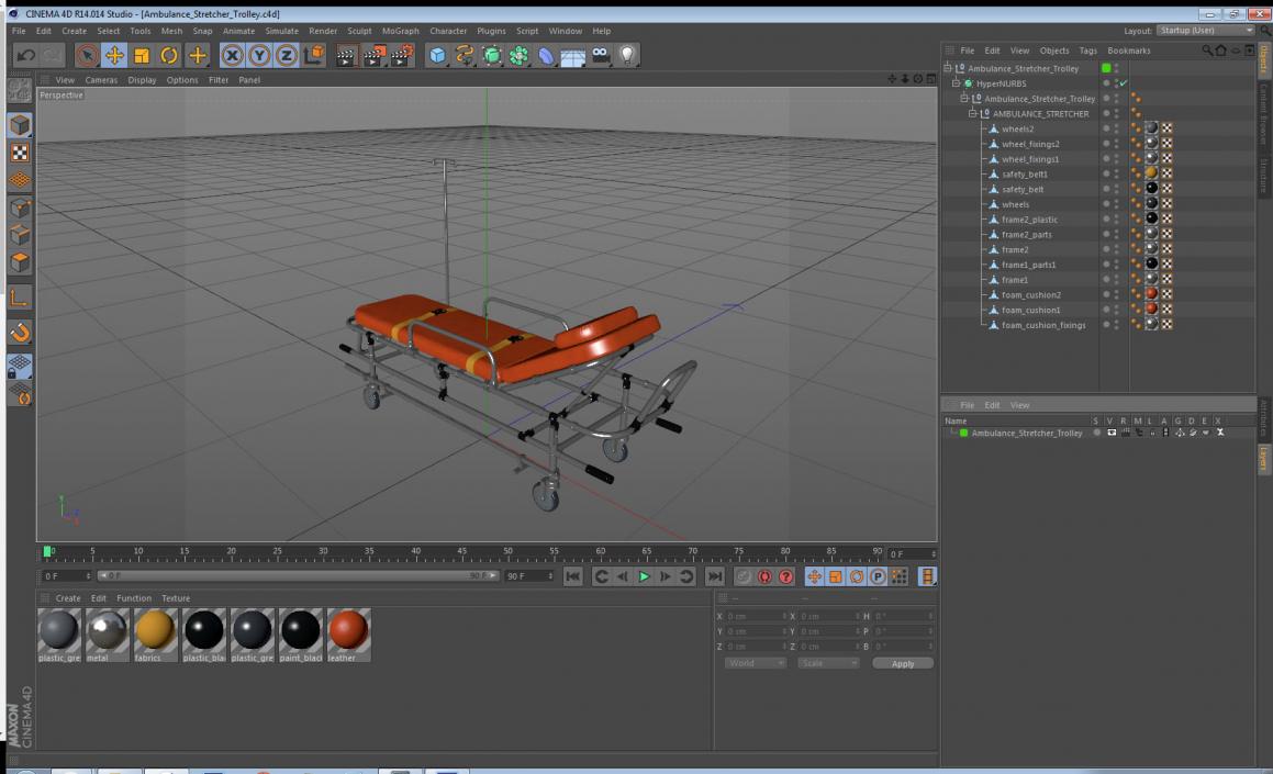 Ambulance Stretcher Trolley 3D