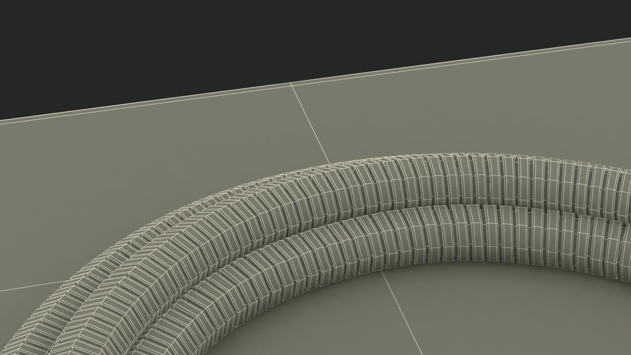 Shower Hose in Package Golden 3D model