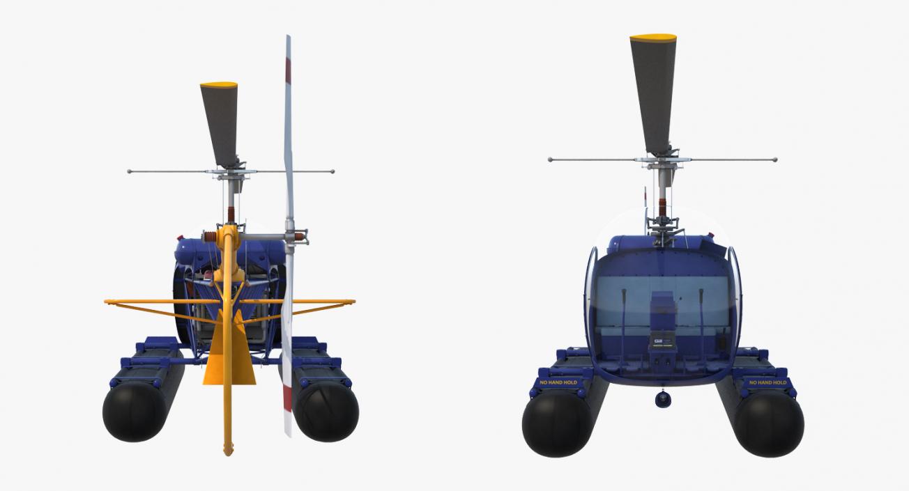 Bell 47 On Floats 3D